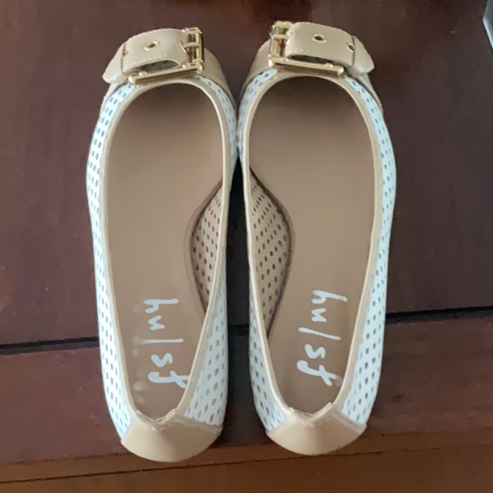 NW! French Sole shoes flats with rubber sole and slight heel.